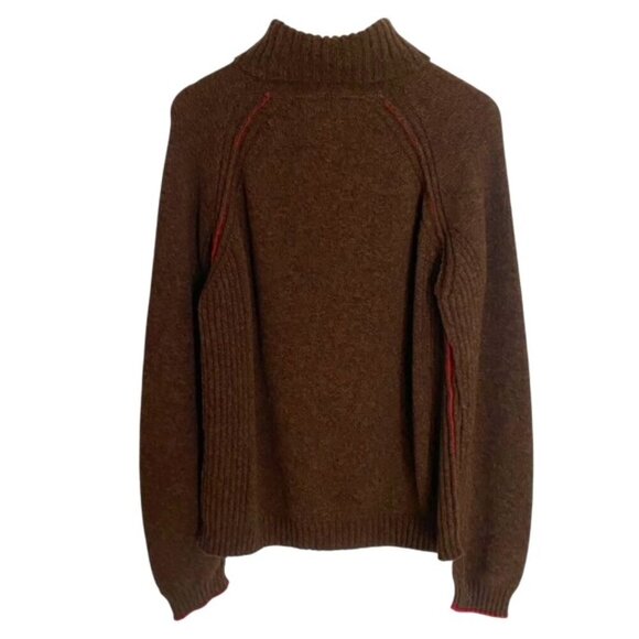 Tommy Hilfiger Brown Merino Wool Blend Turtleneck Sweater XLarge - Picture 3 of 3